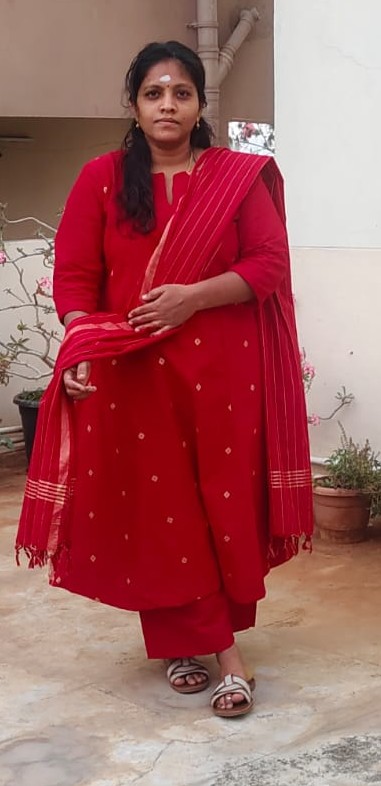 Elegant Red Cotton 3-Piece Suit Set with Dupatta - Image 2